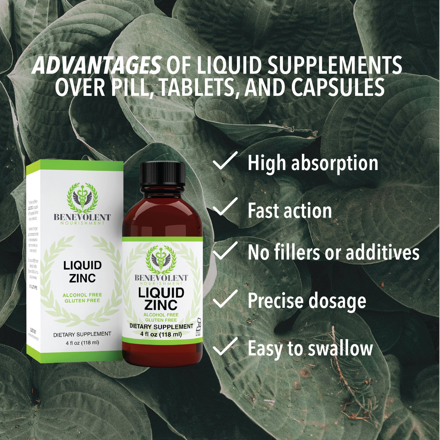 Liquid Zinc With Elderberry And Echinacea - Benevolent Nourishment